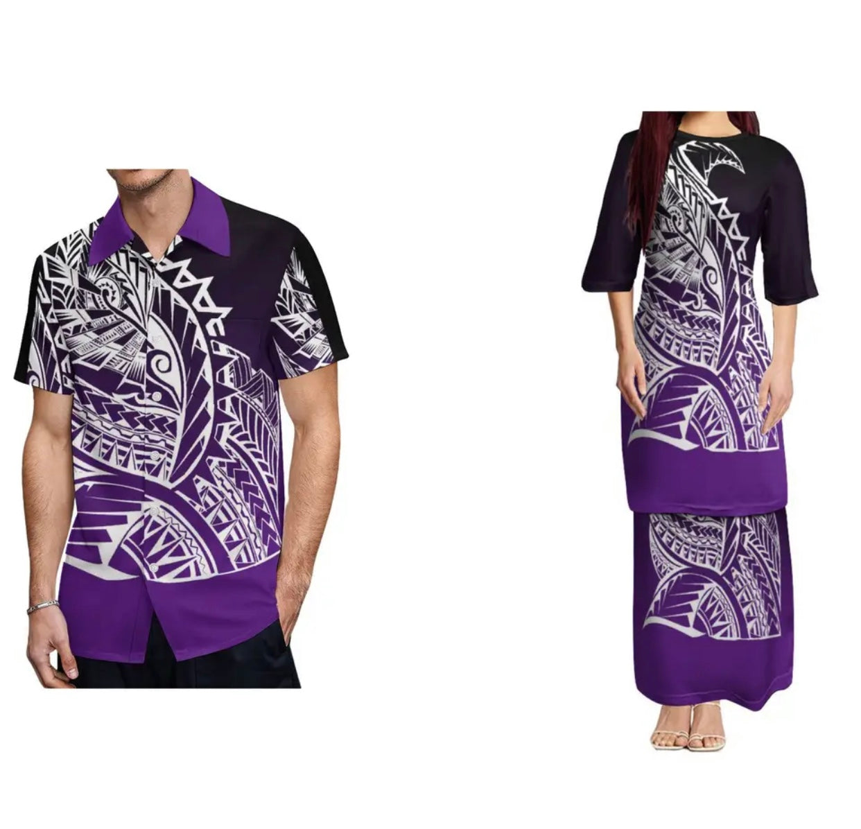Ladies 2 Piece Set with Men’s Matching Shirt in Different Colours and Styles