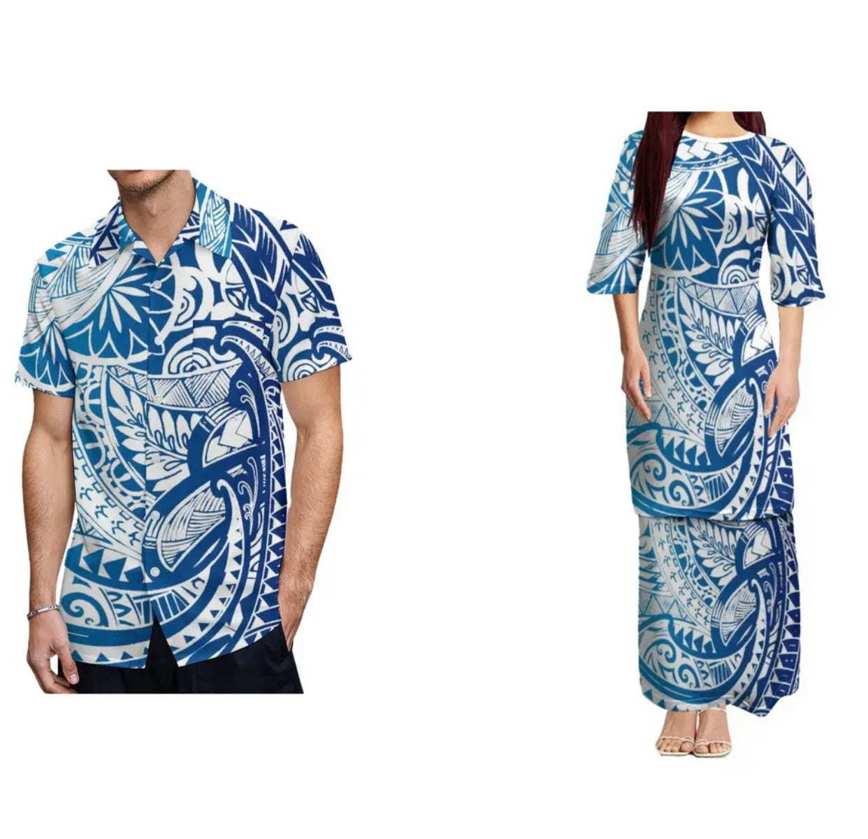 Ladies 2 Piece Set with Men’s Matching Shirt in Different Colours and Styles