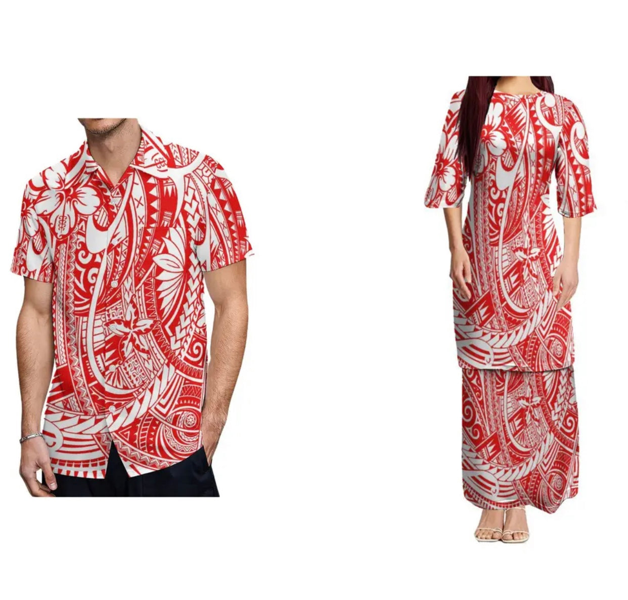 Ladies 2 Piece Sets with Men’s matching shirt in different Colours and Styles
