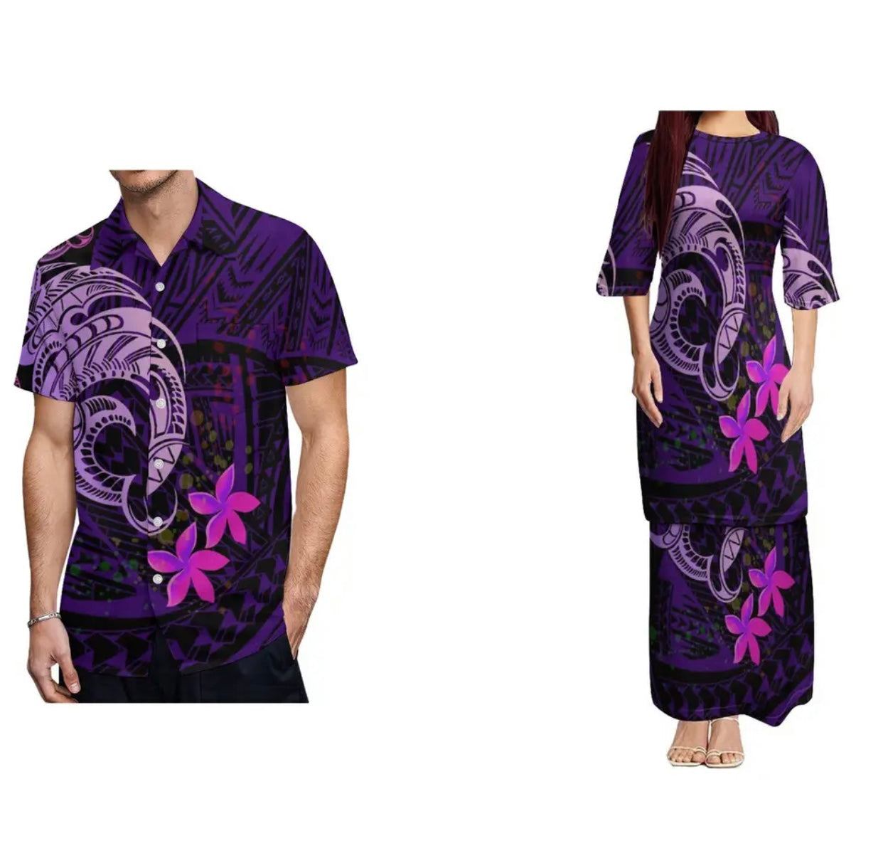 Ladies 2 Piece Sets with Men’s matching shirt in different Colours and Styles