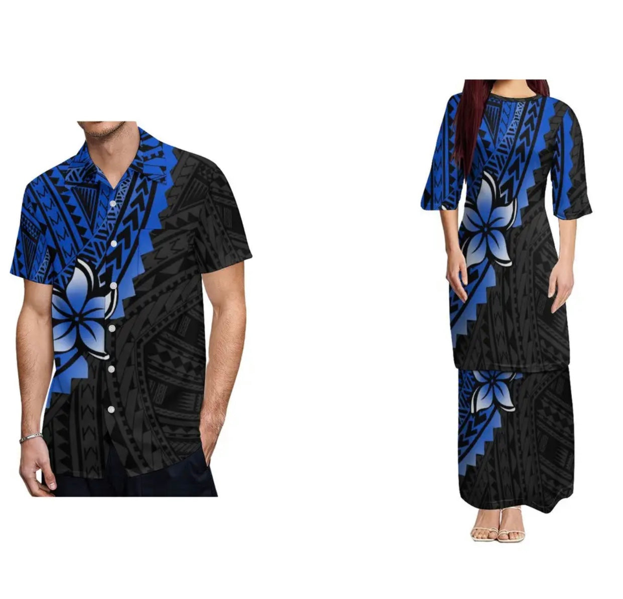Ladies 2 Piece Sets with Men’s matching shirt in different Colours and Styles