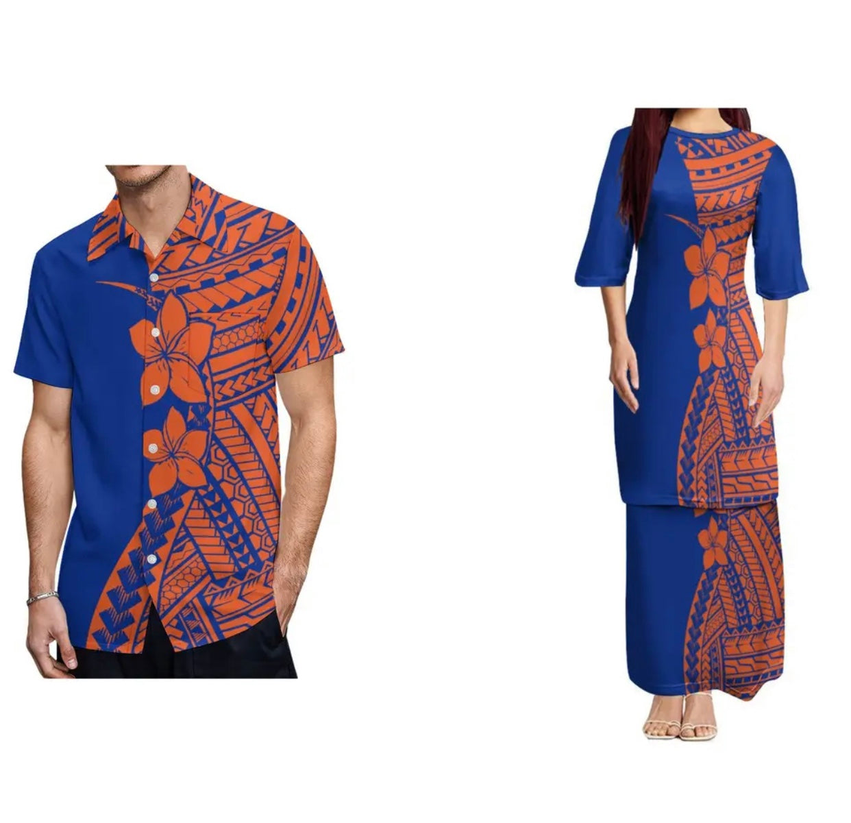 Ladies 2 Piece Sets with Men’s matching shirt in different Colours and Styles