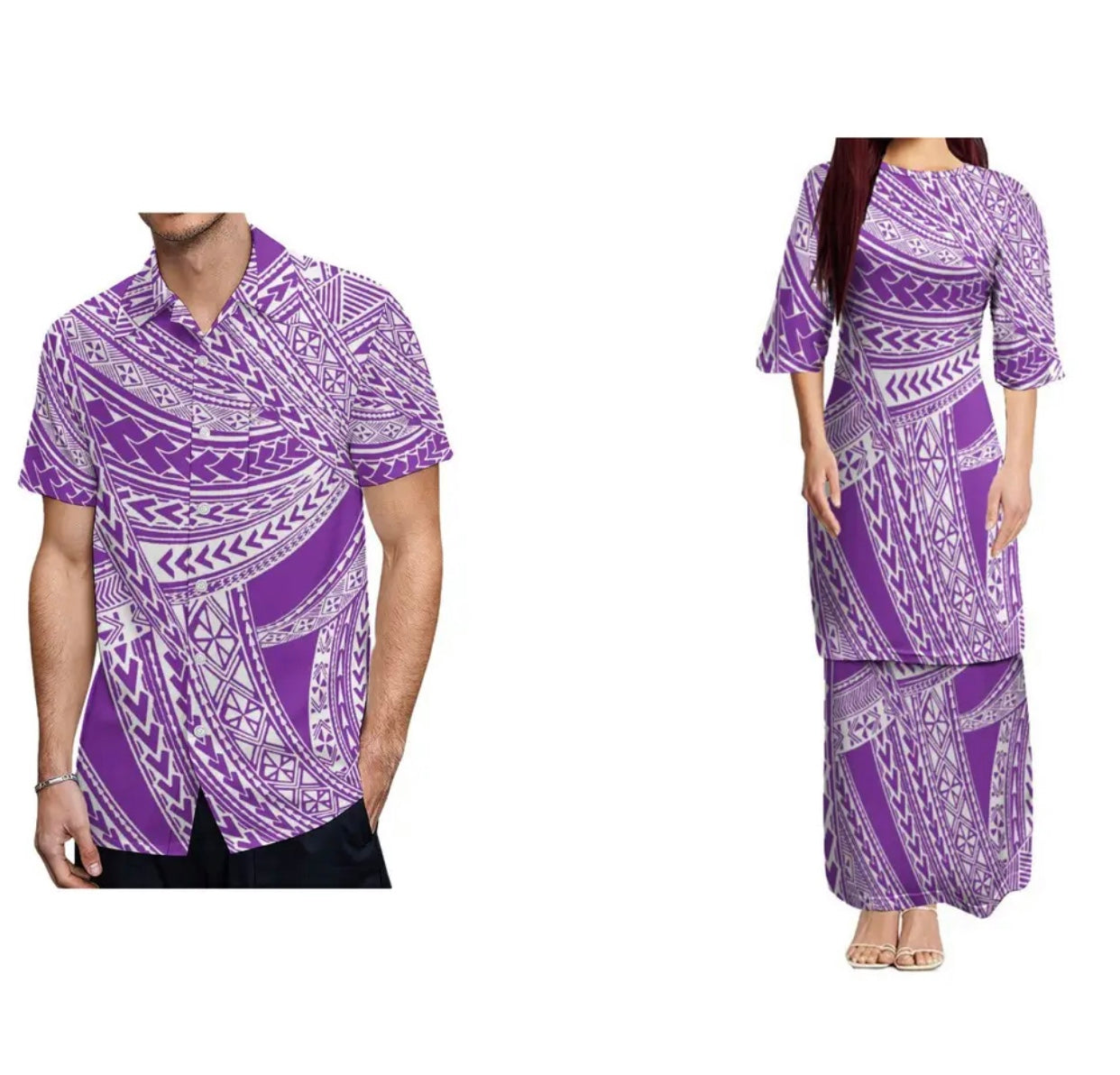Ladies 2 Piece Set with Men’s Matching Shirt in Different Colours and Styles