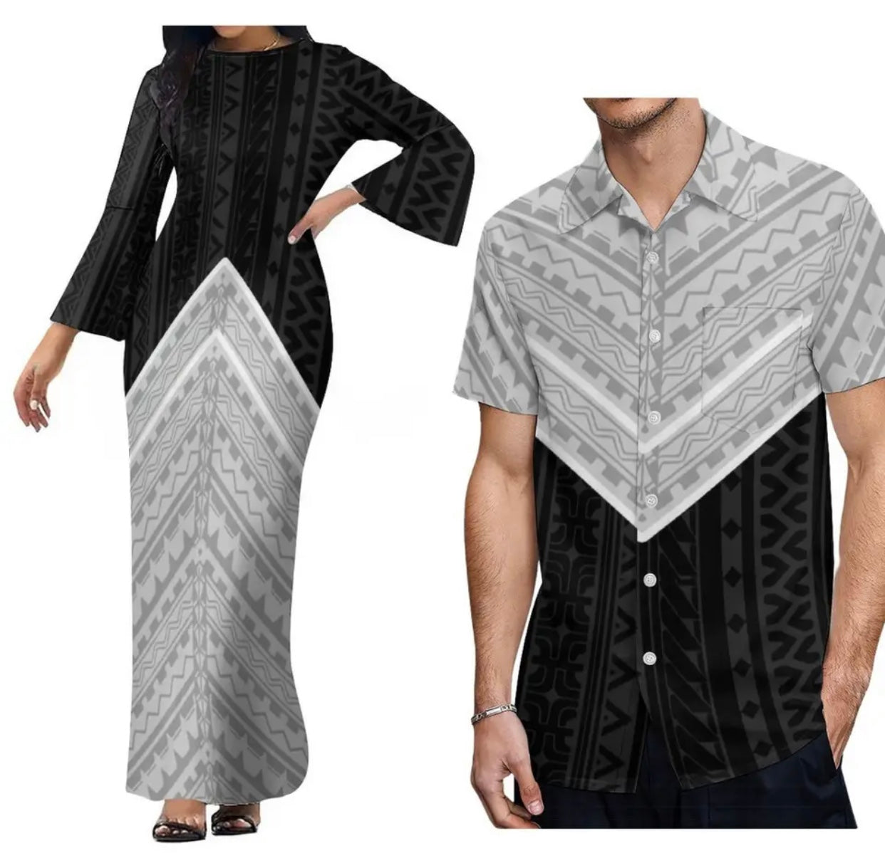 Ladies dress with Men’s Matching Shirt