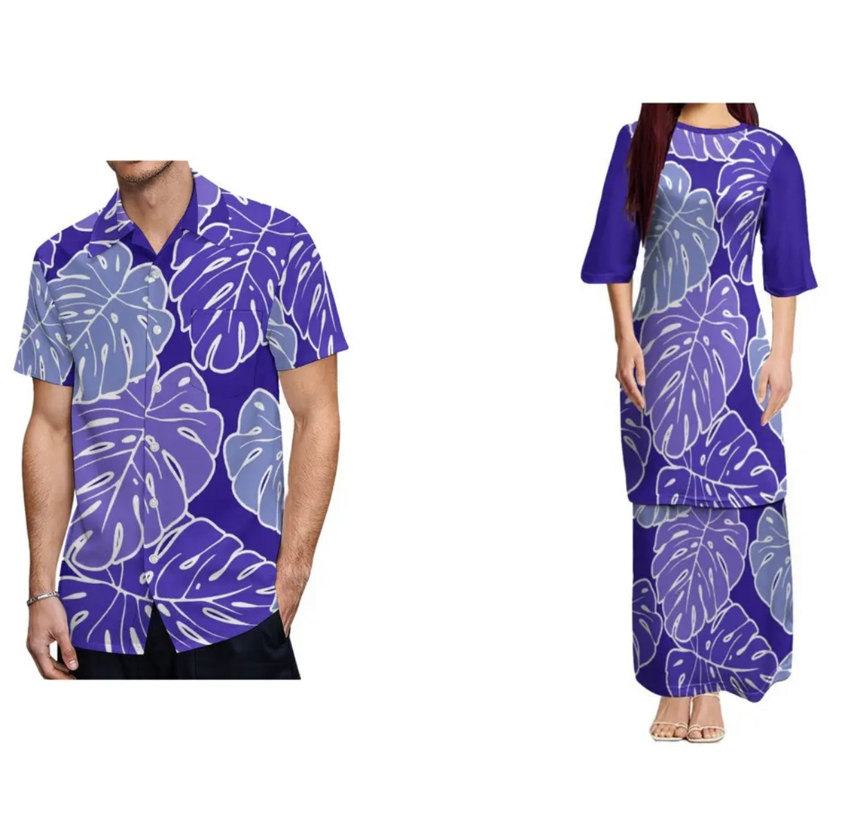 Ladies 2 Piece Set with Men’s Matching Shirt in Different Colours and Styles