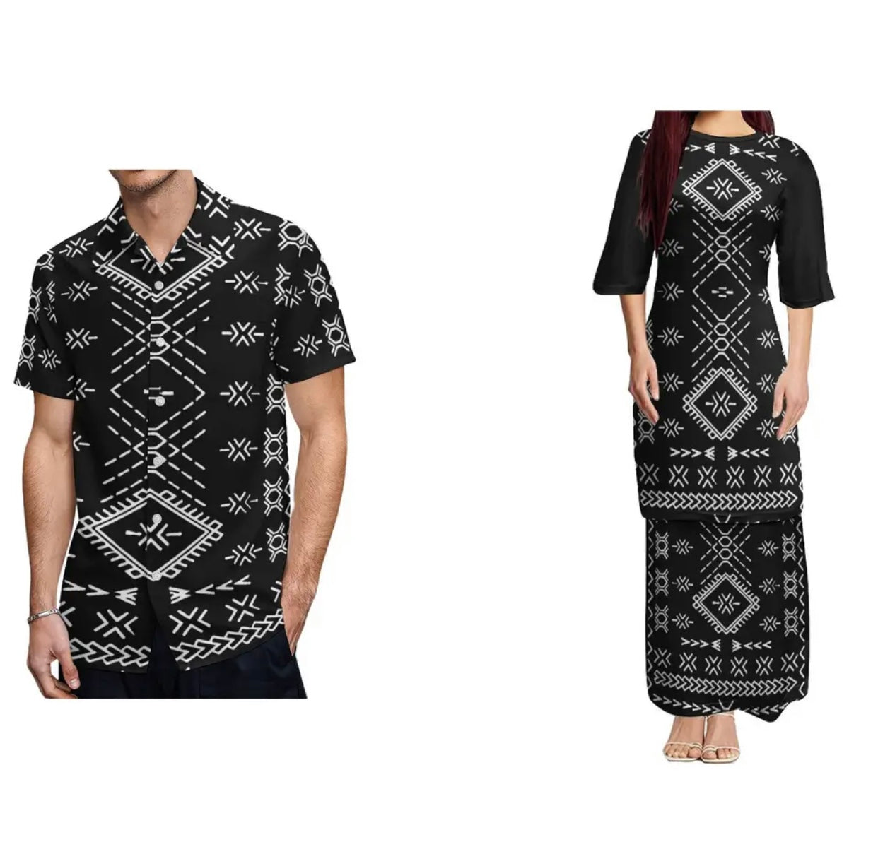 Ladies 2 Piece Sets with Men’s matching shirt in different Colours and Styles
