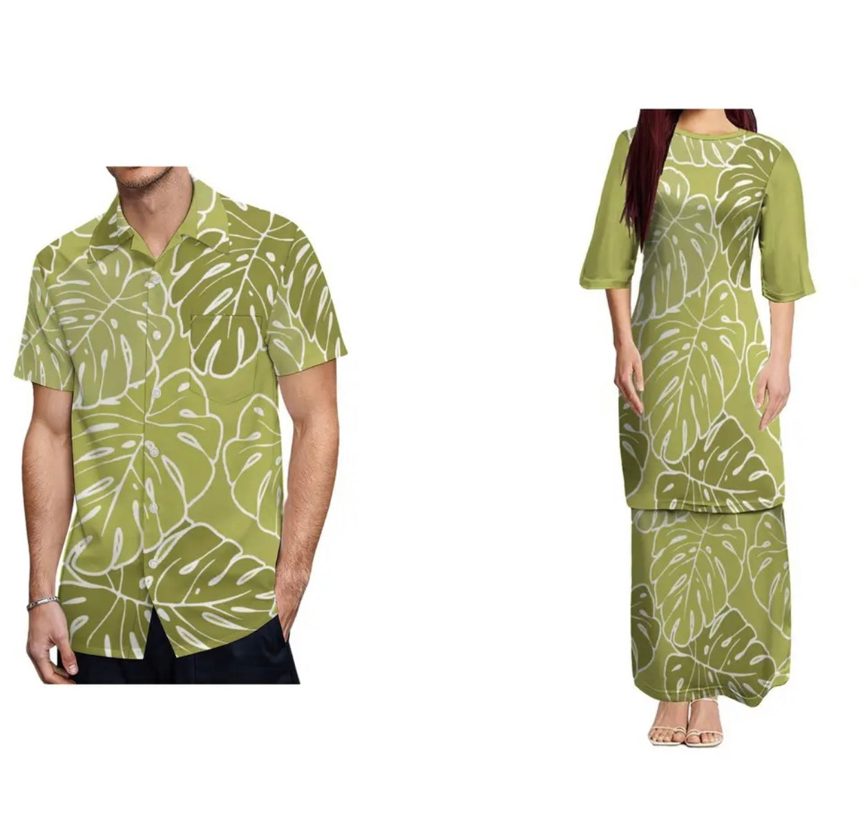 Ladies 2 Piece Set with Men’s Matching Shirt in Different Colours and Styles