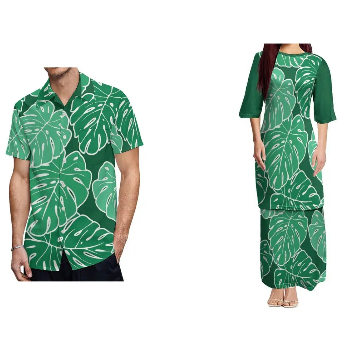 Ladies 2 Piece Set with Men’s Matching Shirt in Different Colours and Styles