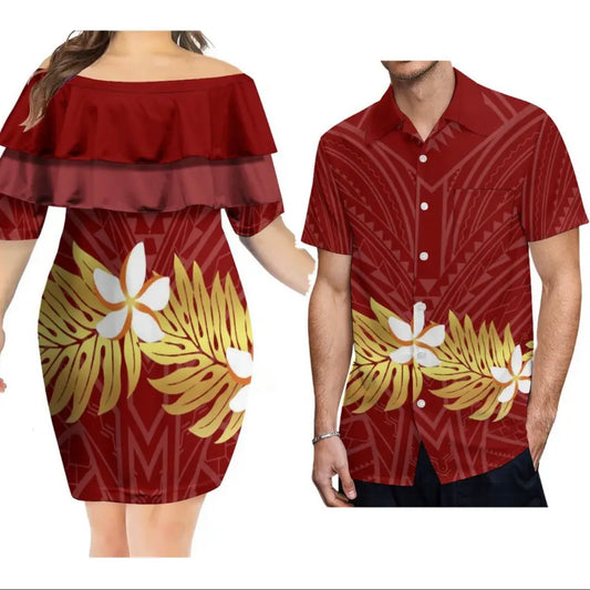 Women’s stylish dress & Men’s matching shirt