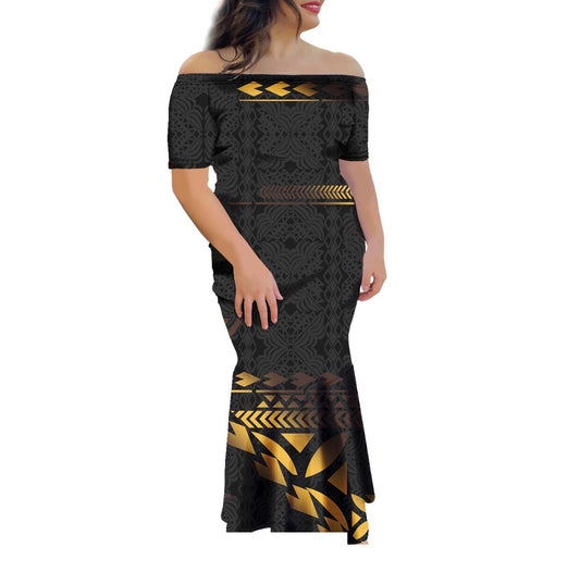 Ladies tribal fishtail dress